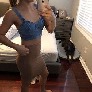 Tops - Denim colored crop Tops - Denim colored crop